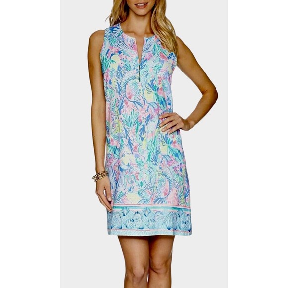 Lilly Pulitzer Pink and Blue Mini Dress - Picture 2 of 16